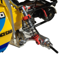 The rear suspension requires a little finesse when installing the dogbones.